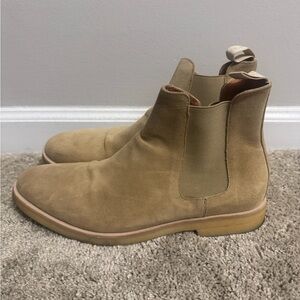 Classic Tan Suede Chelsea Boots